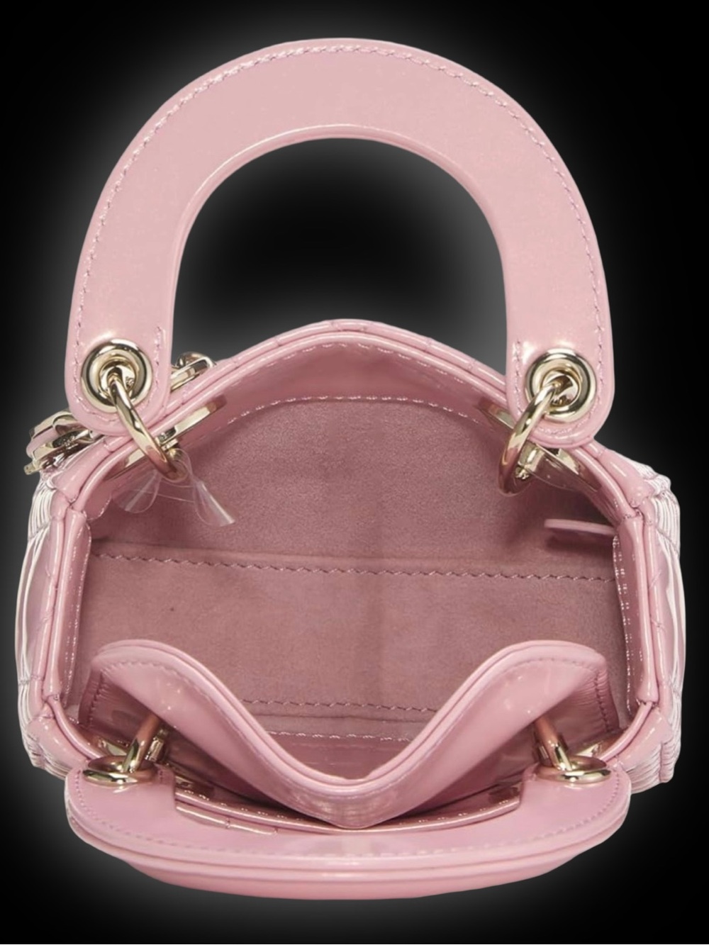 Dior Baby Pink Mini Lady Tote with Gold Hardware - Picture 5 of 12